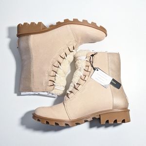 Sorel Phoenix Lace Lux Ankle Boots NEW 10.5 Blush